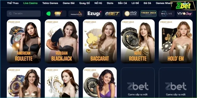 Giới thiệu sảnh Casino ZBET